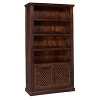 Bursa Tall Bookcase In Sheesham Wood With 4 Shelf