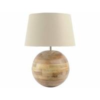 Burnage Wood Sphere Table Lamp - Small