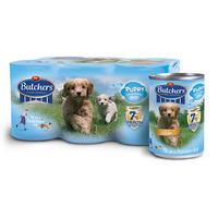 Butchers Tinned Puppy Food Natural Nutrition Chicken Beef and Lamb in Jelly 6 x 400g