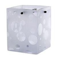 Bubbles Clear Frosted Etched Cube Light Shade (D)14.2cm