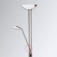 burnished steel led floor lamp and reading light