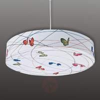 Butterfly - textile pendant light Bio, 40 cm