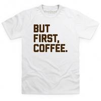but first coffee kids t shirt