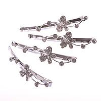 Butterfly Alloy Barrette With Rhinestone Wedding/Party Headpiece (4pls)