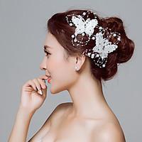 Butterfly Animal Shape Lace Headpiece-Wedding Special Occasion Outdoor Flowers Hair Clip Hair Tool 1 Piece