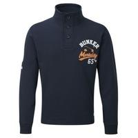 bunker mentality funnel neck sweatshirt navy