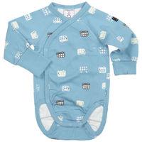 Bus Print Newborn Baby Bodysuit - Blue quality kids boys girls