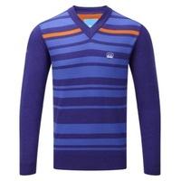 Bunker Mentality Ceelo Merino V-Neck Sweater Bright Navy