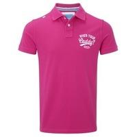 Bunker Mentality Blue Skys Polo Shirt Hot Pink