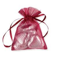 Burgundy Organza Bags