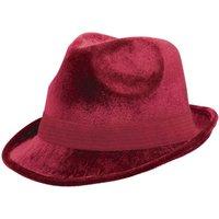 Burgundy Fancy Dress Fedora Hat