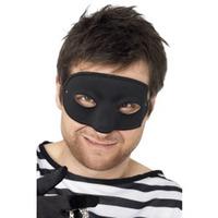 Burglar Eyemask, Black, Covers Nose