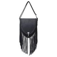 BUFFALO STANCE BLACK FRINGE SHOULDER BAG