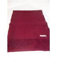 Burberry Burbundy Cashmere Mix Scarf