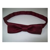 burgundy silky bow tie