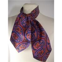Burgundy/Pink/Orange/Blue Paisley Patterned Cravat