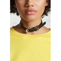 Buckle Faux Leather Choker