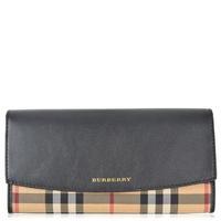 BURBERRY LONDON Horseferry Check And Leather Continental Wallet