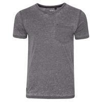 Burn2 Burnout V Neck T-Shirt in Industrial Grey - Dissident