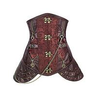 Burvogue Women\'s Retro Goth Brocade Steampunk Costuming Steel Bone Underbust Corset Waist Trainnning