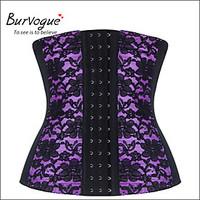 Burvogue Women\'s Steel Bones Waist Cincher Underbust Corset with 3 Hooks Eye