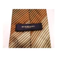 Burberry Bronze and Terracotta striped Tie