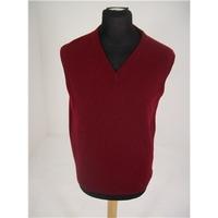 burberry size 44 burgundy cashmere v neck sleeveless jumper