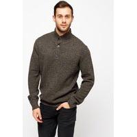 Button Neck Knitted Jumper