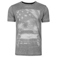 burnout t shirt in raven grey dissident