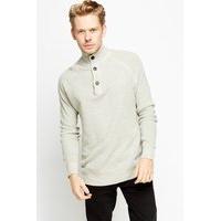 Button Neck Grey Jumper