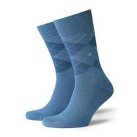 Burlington Argyle Denim Short Socks