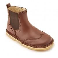 Bugsy, Brown Leather Zip-up Classics Boots