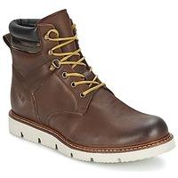 bunker gar mens mid boots in brown