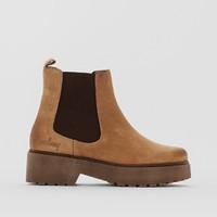 BUNITA Suede Leather Ankle Boots