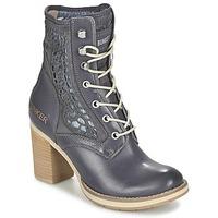 bunker grace womens low ankle boots in blue