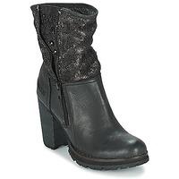 bunker ace han womens low ankle boots in black