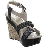 bullboxer keil womens sandals in black