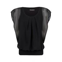 BUBBLE HEM BATWING BLOUSE