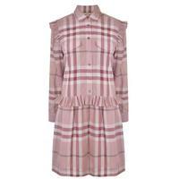 burberry london check cotton tunic shirt