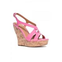Bubblegum Patent Cork Wedges