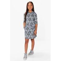 Butterfly Pocket Dress - grey