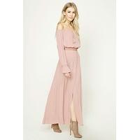 Button-Front Maxi Skirt