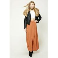 Button-Front Maxi Skirt