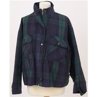 Burberry, size XL, navy & green check waxed jacket