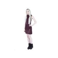 Burgundy Propaganda Sleeveless Dress - Size: L