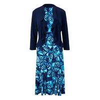 Butterfly Print Dress & Shrug L39