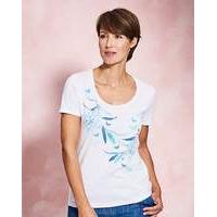 butterfly placement print t shirt