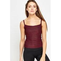 Burgundy Bra Insert Vest