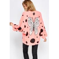 Butterfly Back Eyelash Knit Cardigan