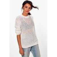 Bubble Stitch Jumper - cream